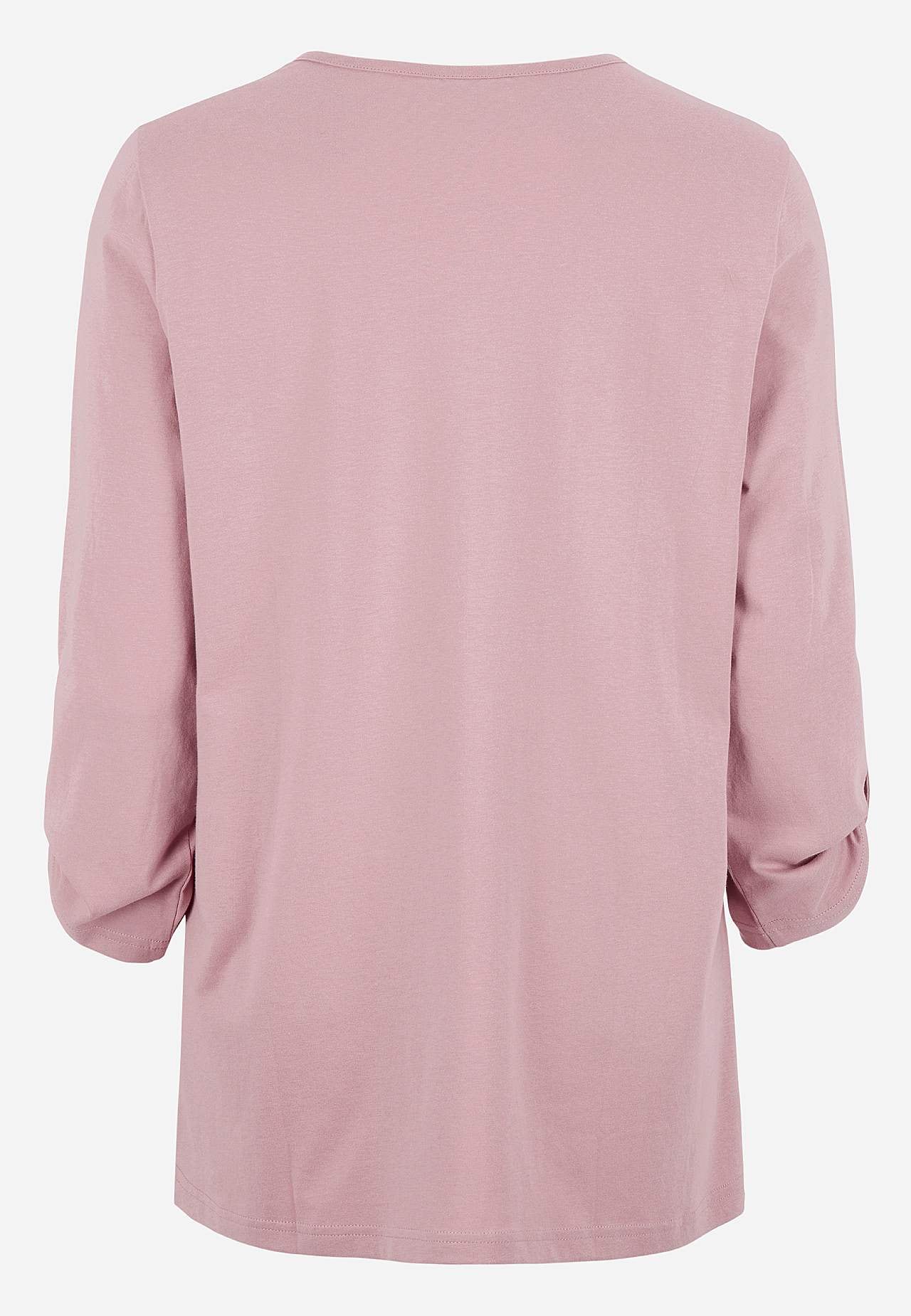 Jerseytop med 3/4 lange ærmer
