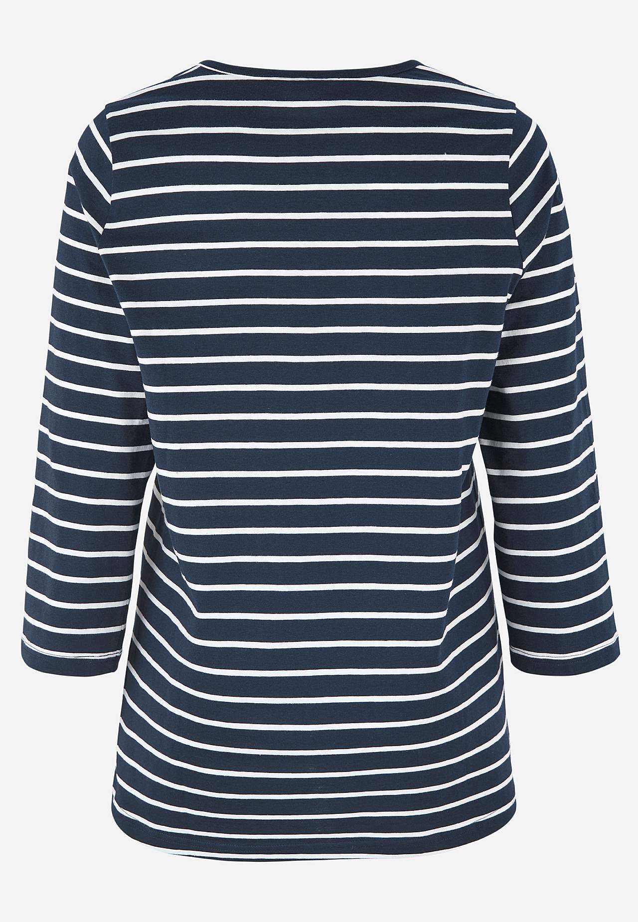 Jerseytop med 3/4 lange ærmer