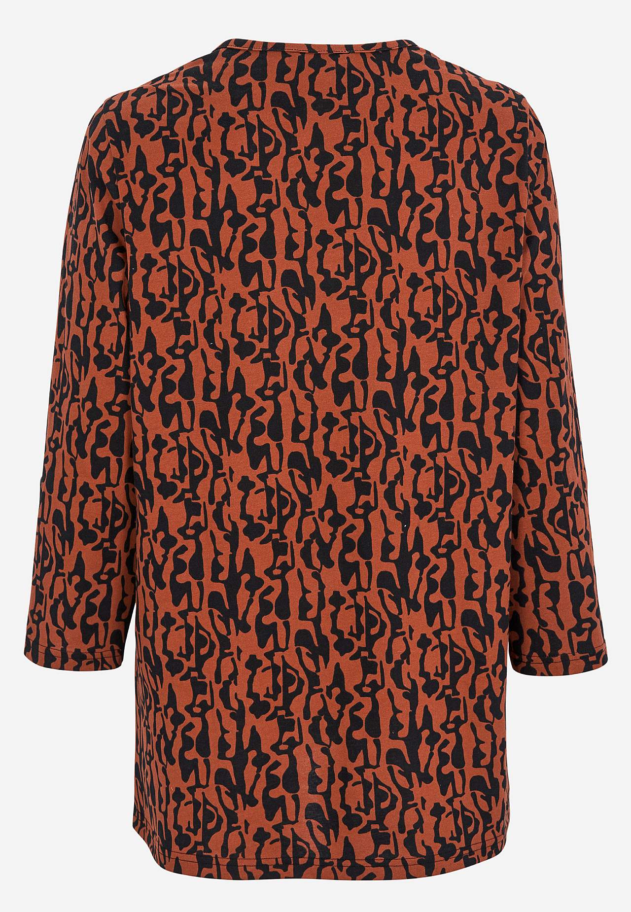 Jerseytop med 3/4 lange ærmer