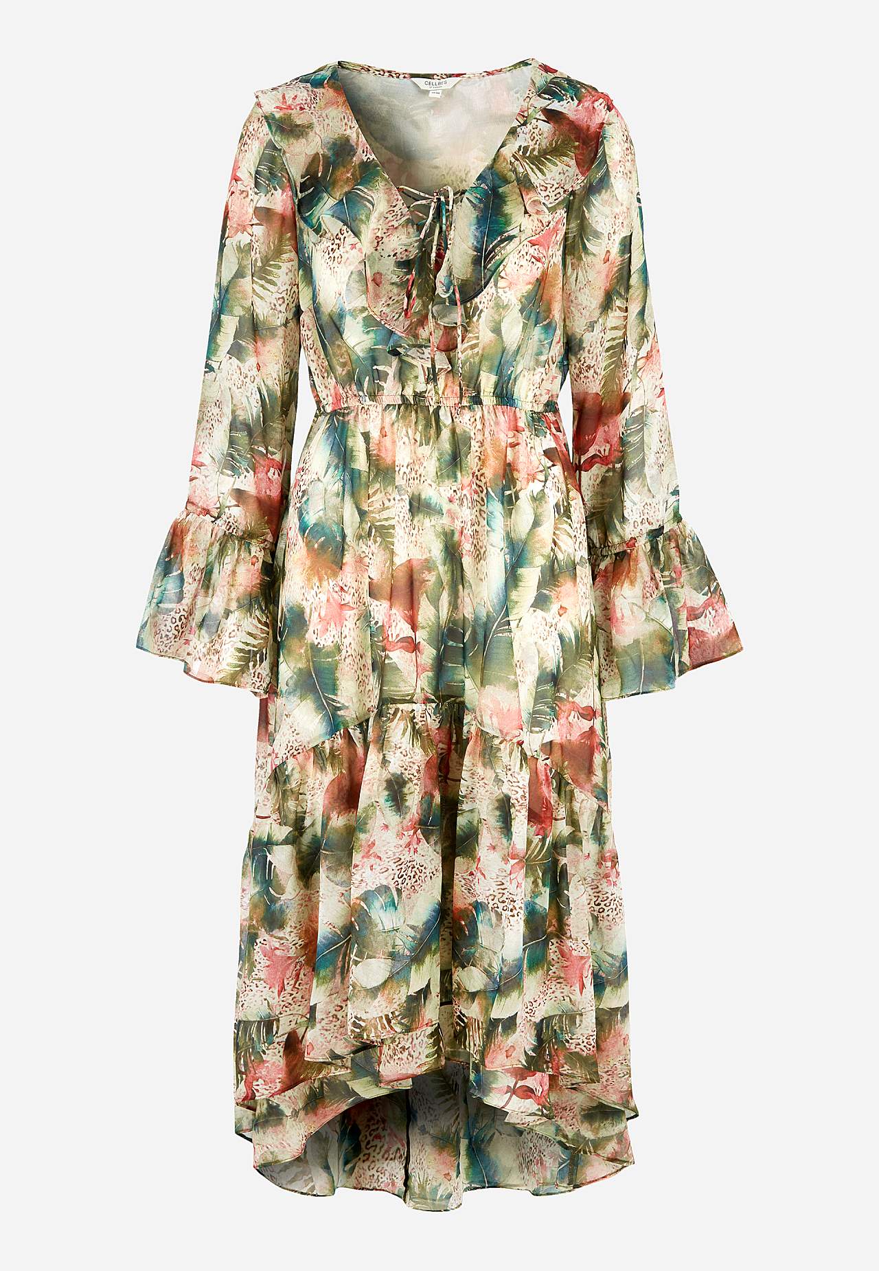 Mønstret chiffon kjole Thessaloniki