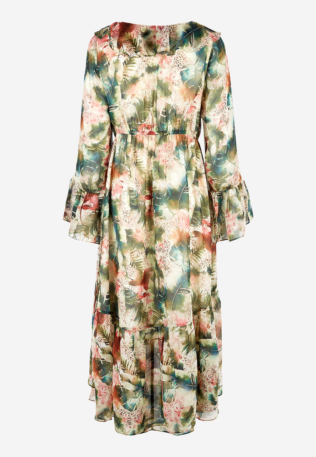 Mønstret chiffon kjole Thessaloniki
