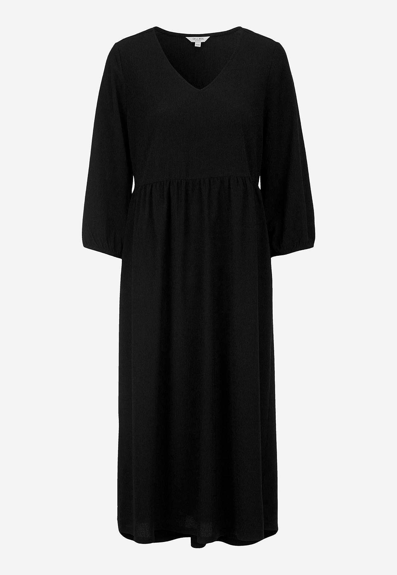 Jerseykjole med strukturmønster