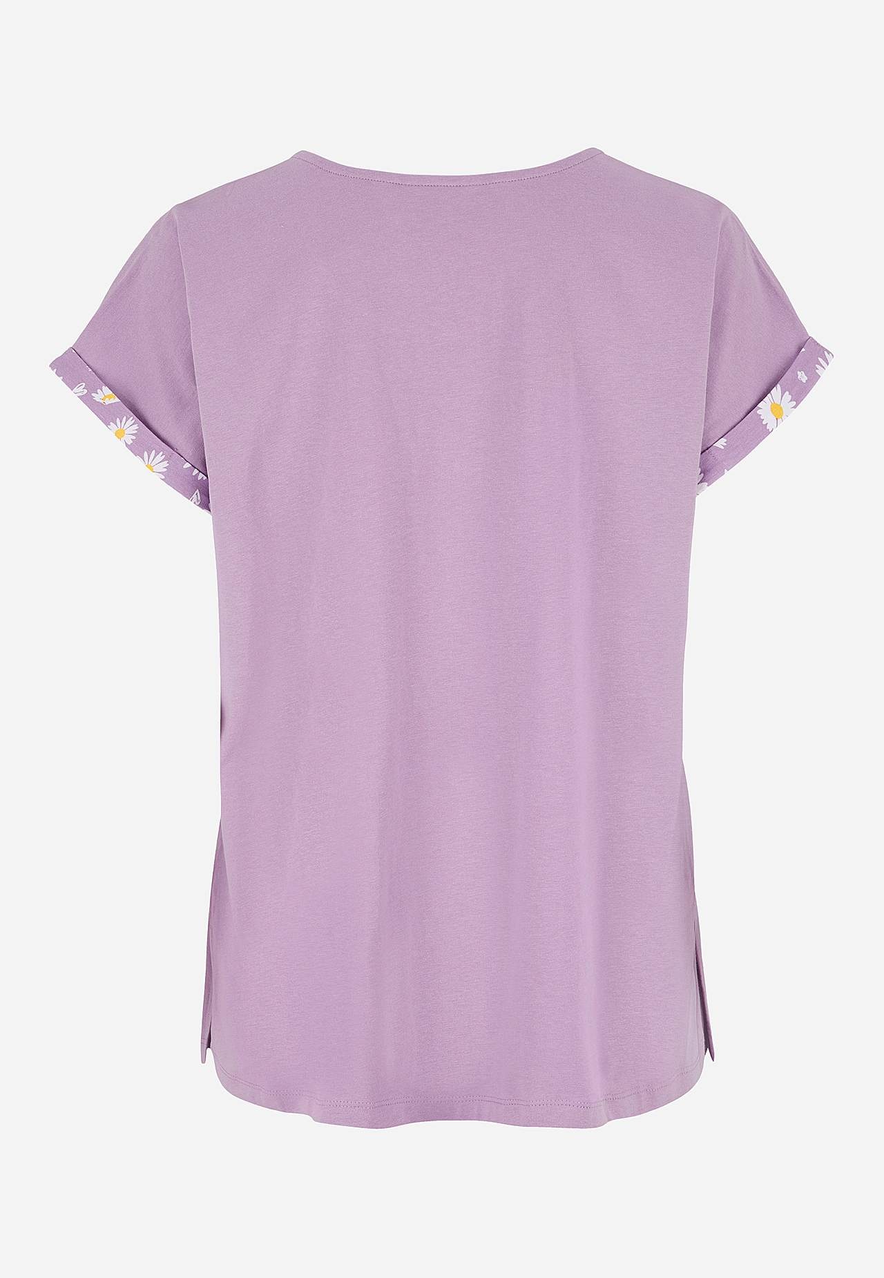 To-delt pyjamas med ensfarvet øvre del