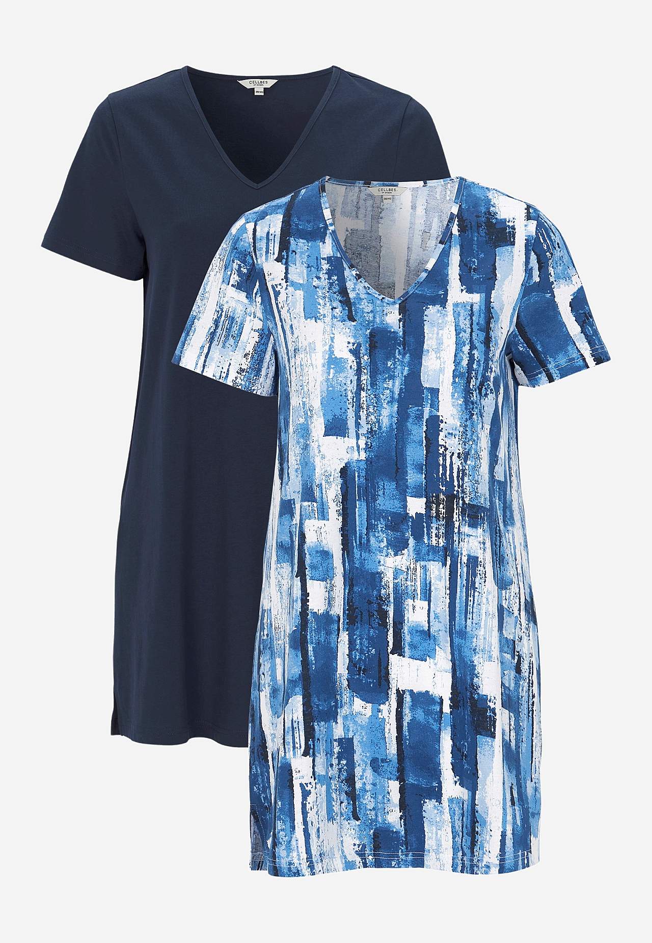 Kortærmet jerseytunika Bigitta 2-pack
