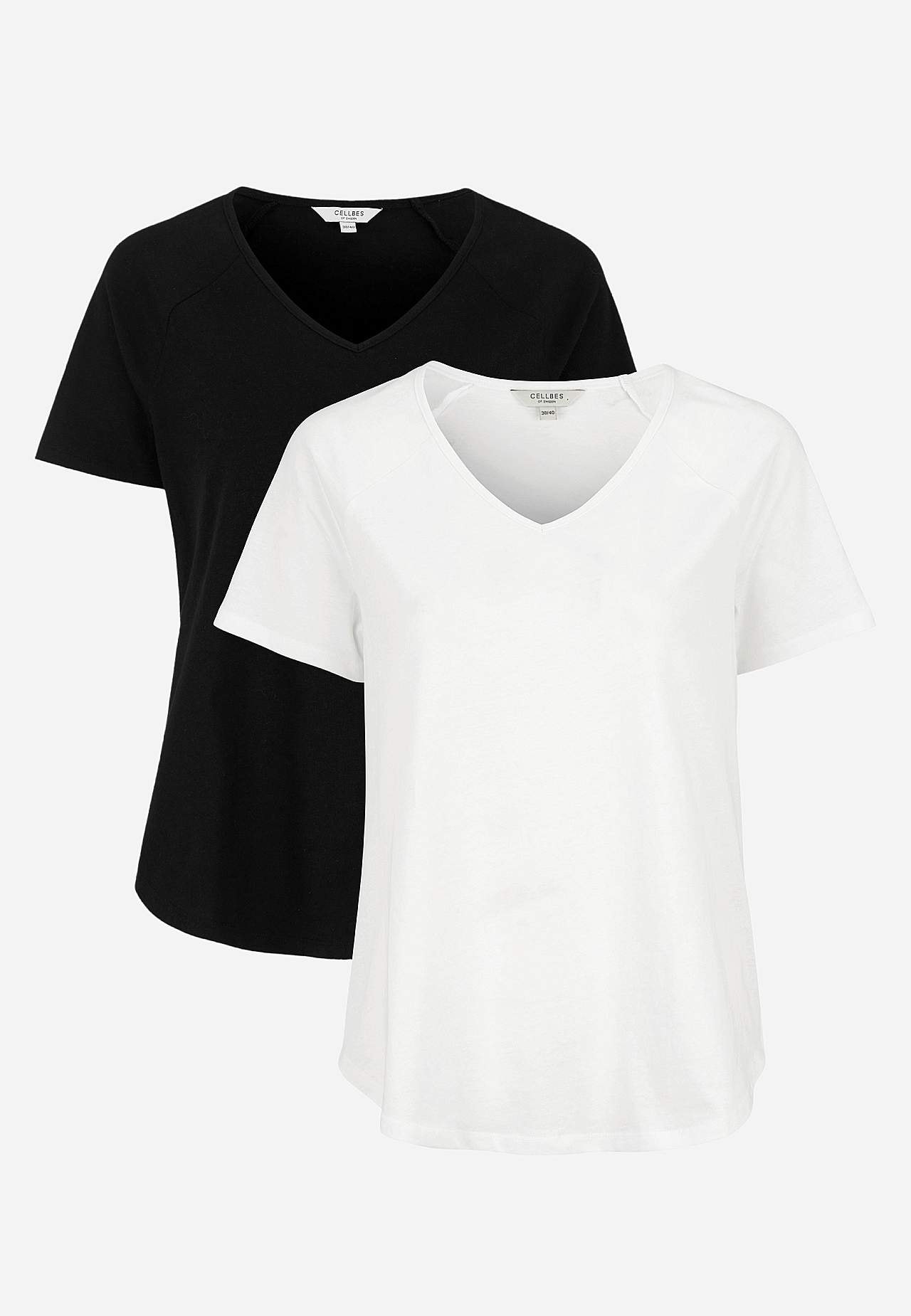 Jerseytop med raglanærme 2-pack