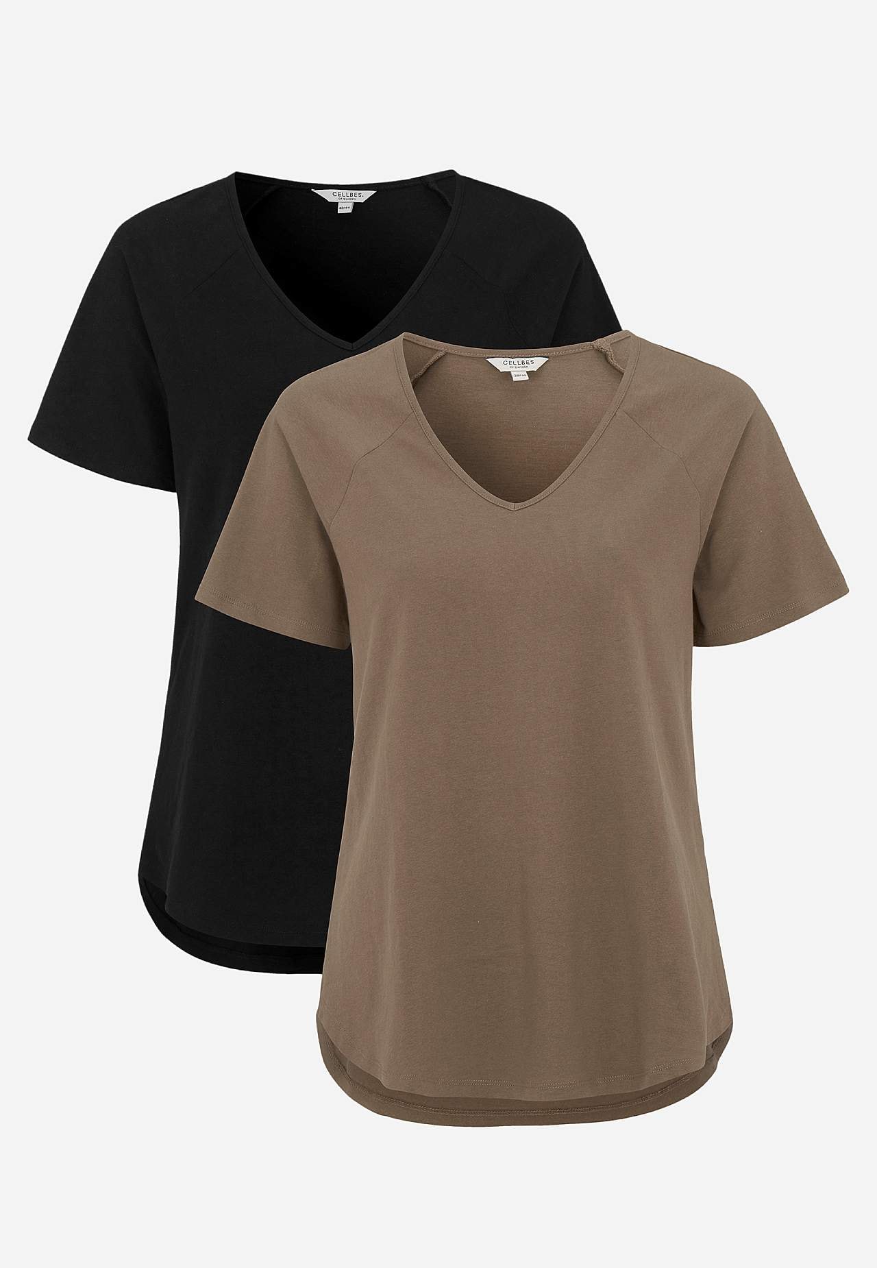 Jerseytop med raglanærme 2-pack