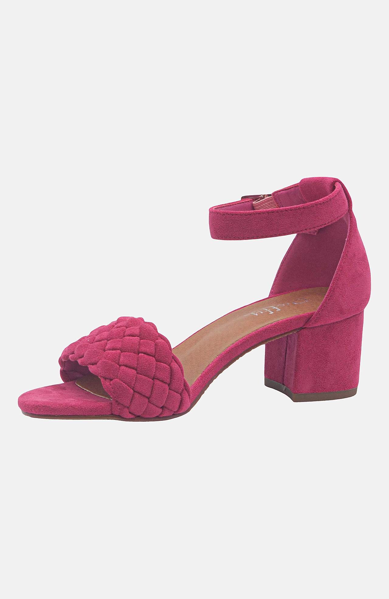 Sandal med hæl med flettet rem Rivello Quattro