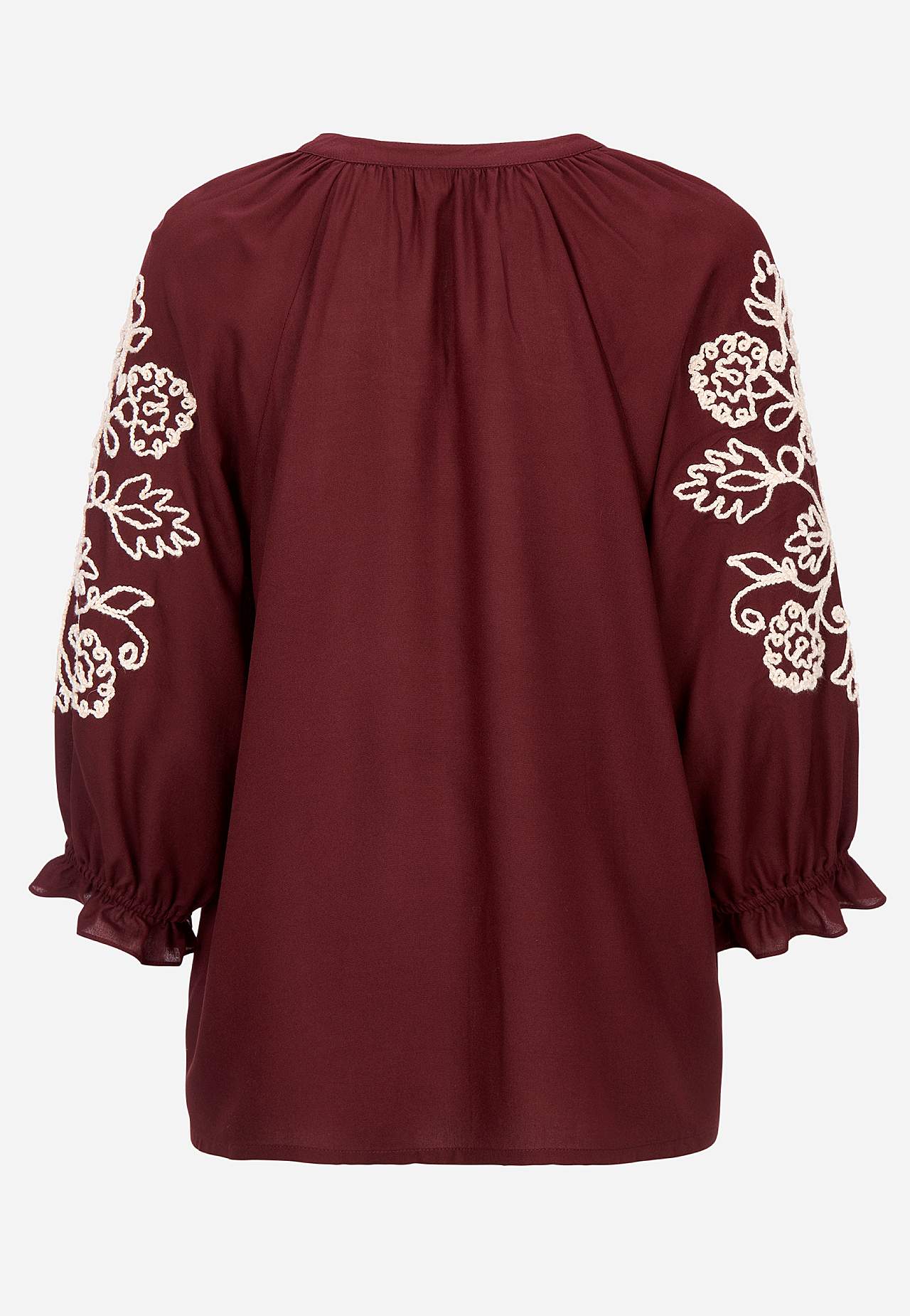 Bluse med broderi