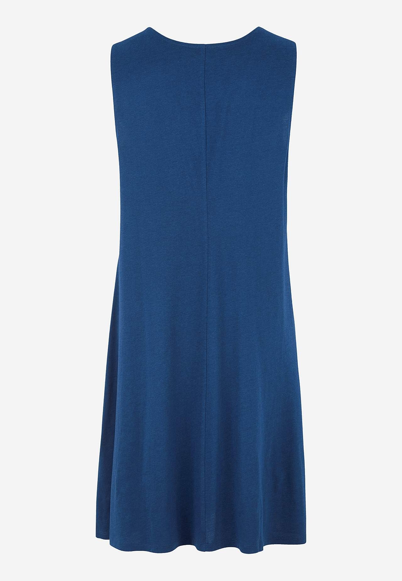 V-udskåret, ærmeløs jerseykjole