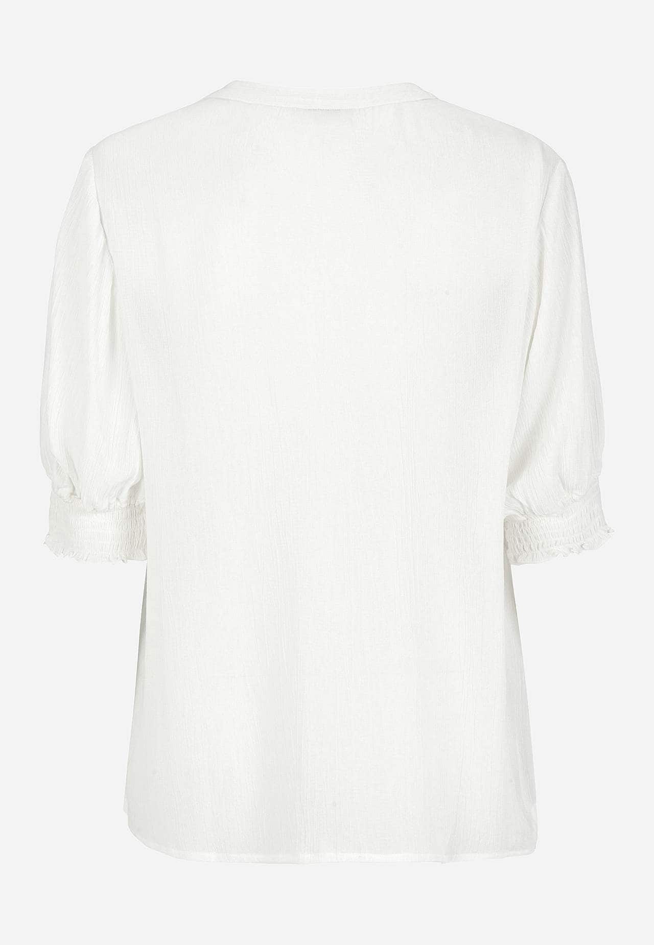 Kreppet bluse med smock