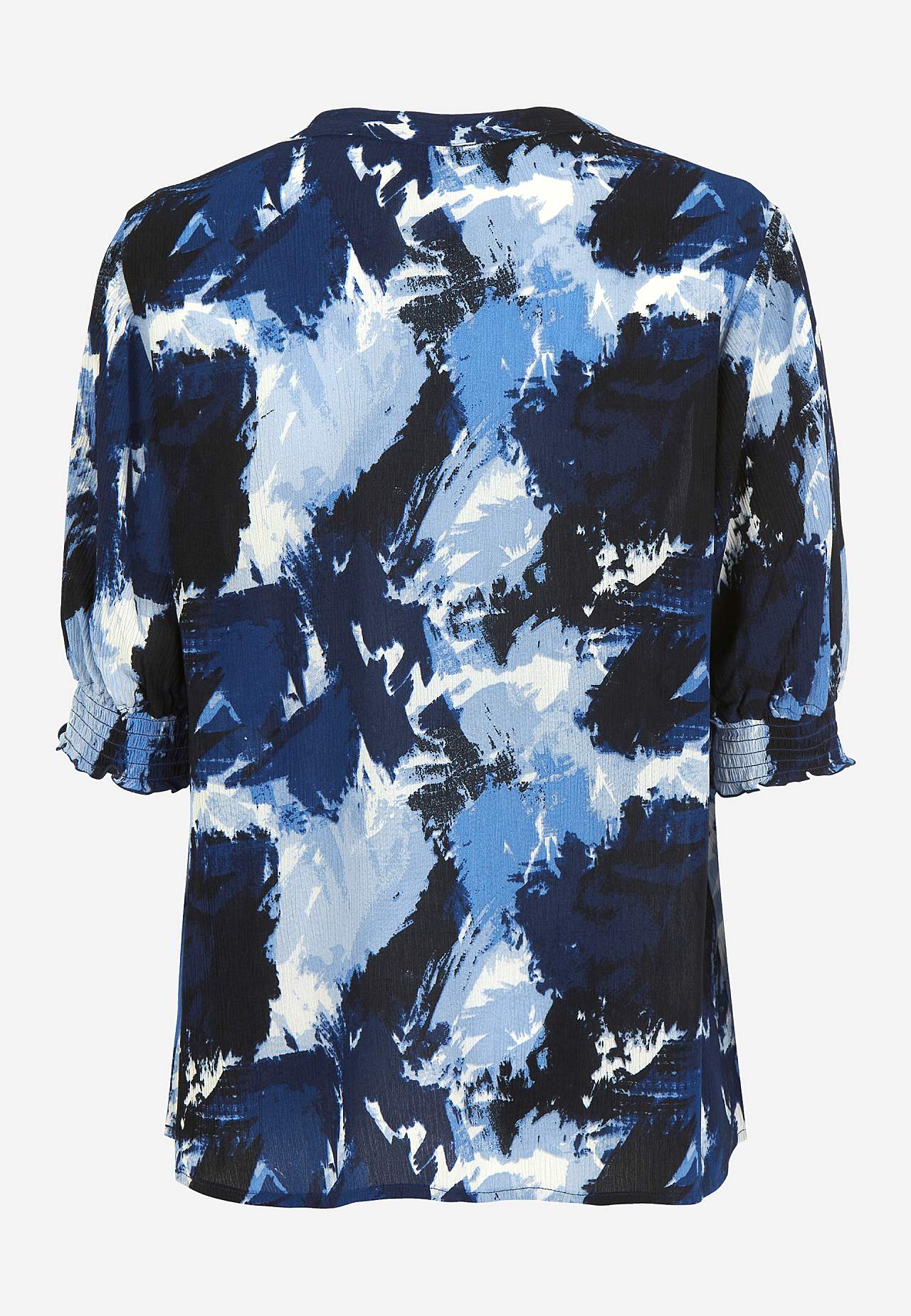Kreppet bluse med smock