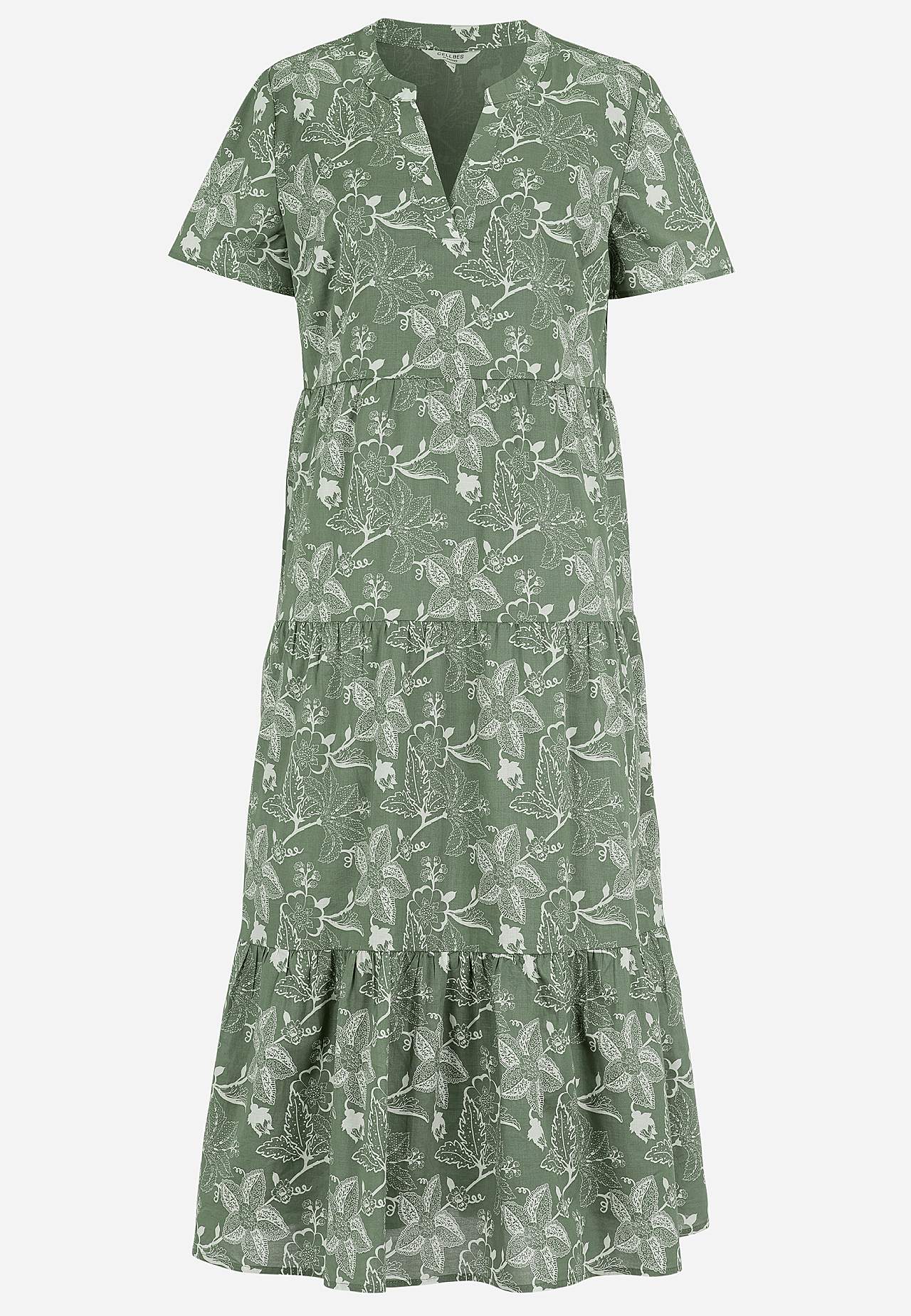 Bomuldskjole med volant