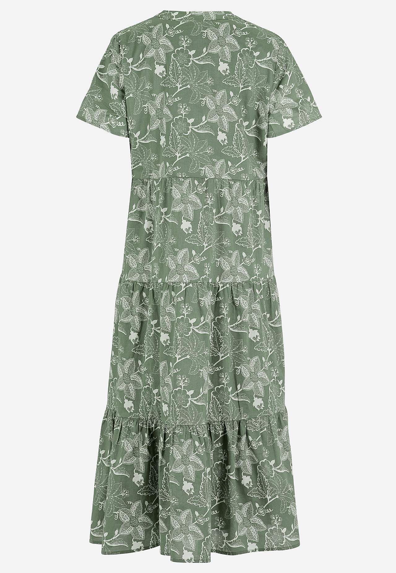 Bomuldskjole med volant