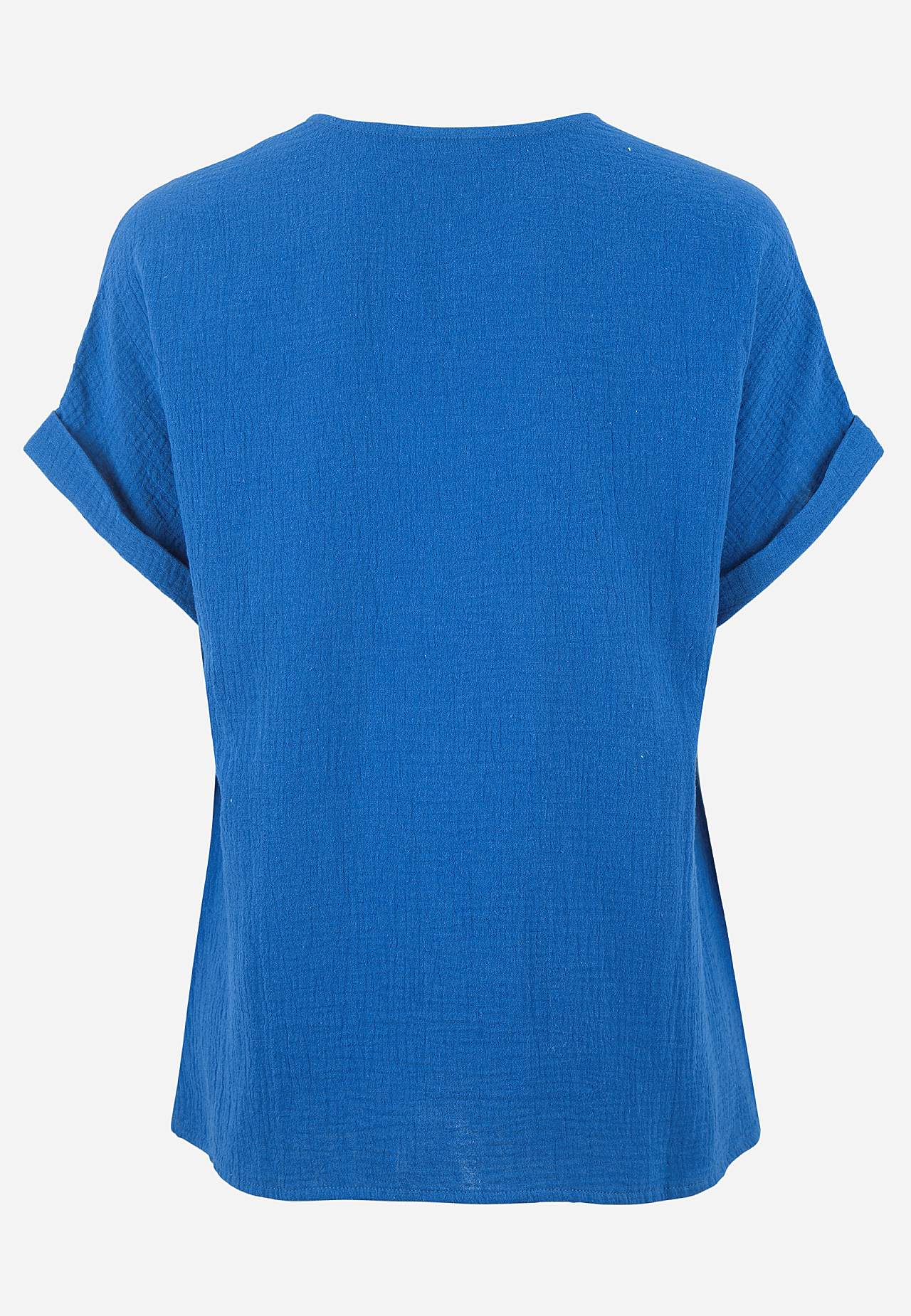 Kortærmet bomuldsbluse