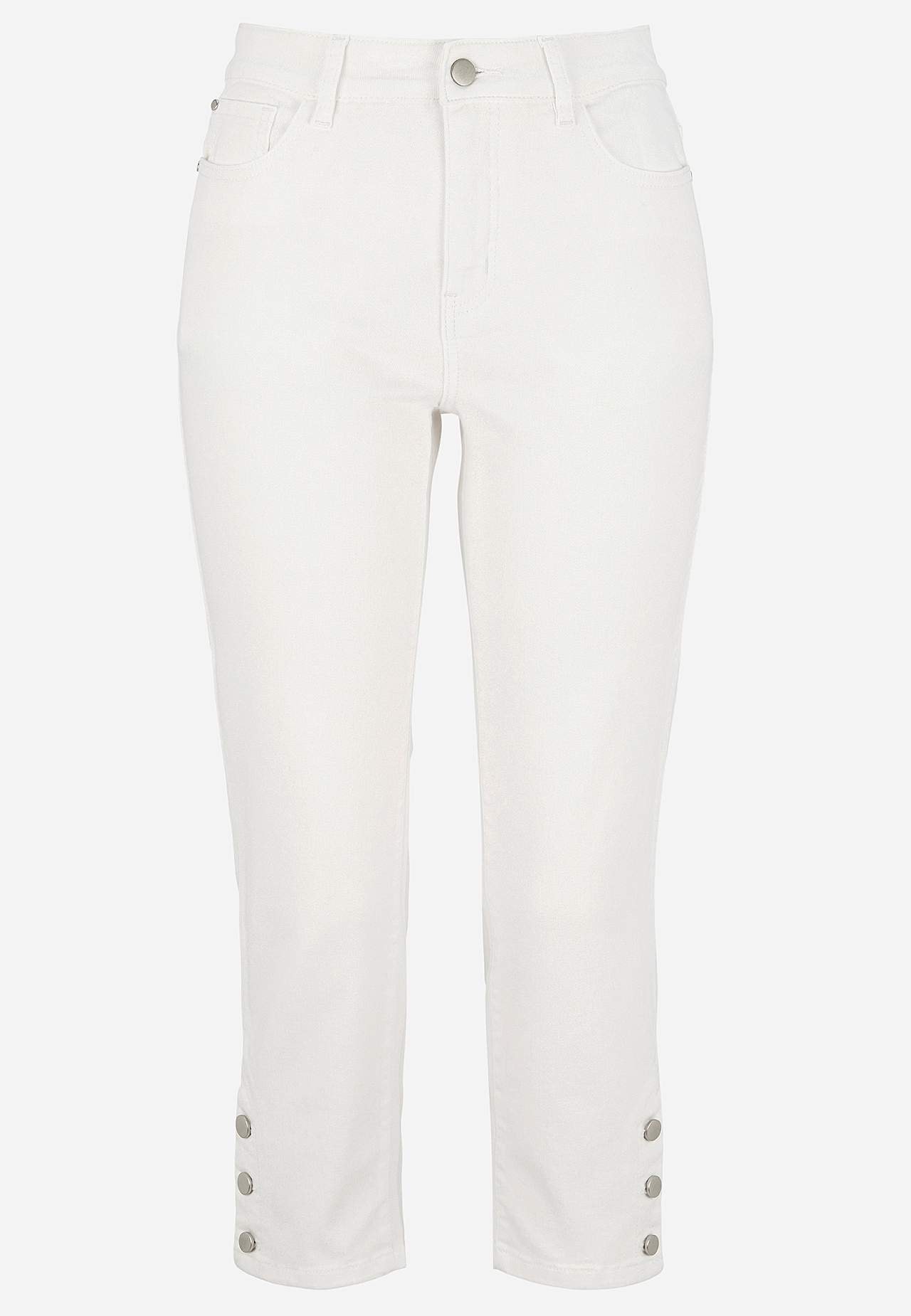 Crop jeans med design med fem lommer