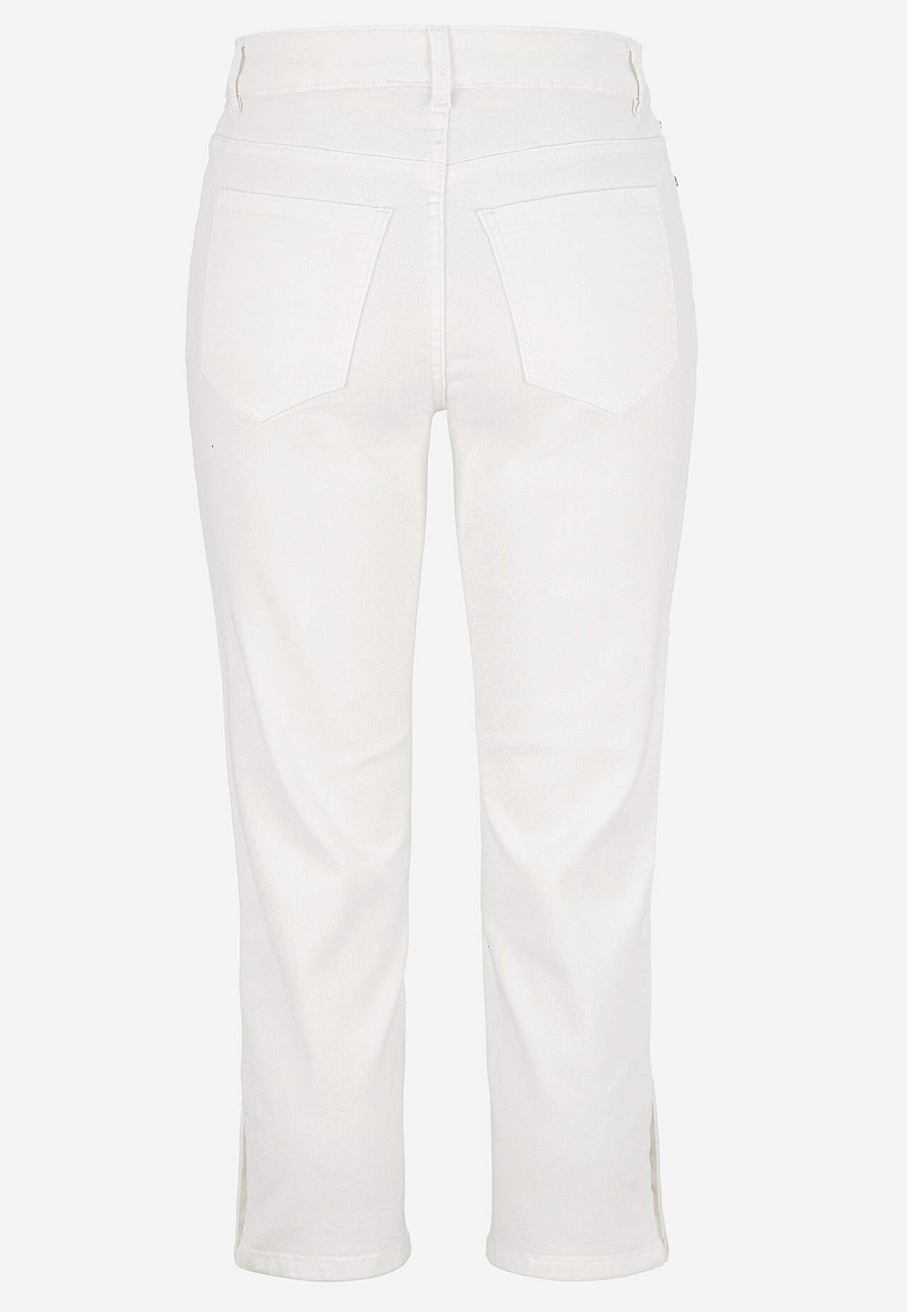 Crop jeans med design med fem lommer