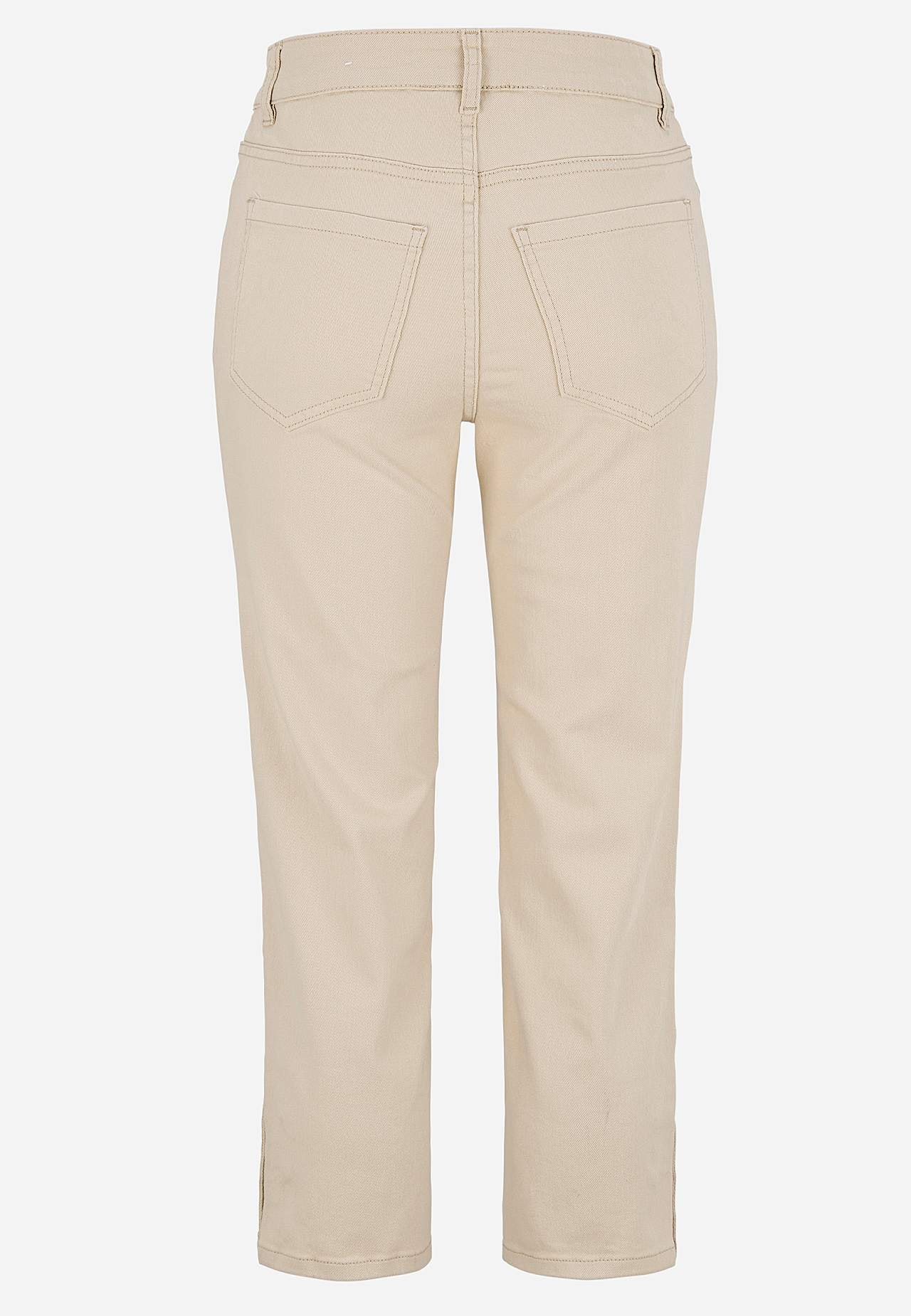 Crop jeans med design med fem lommer