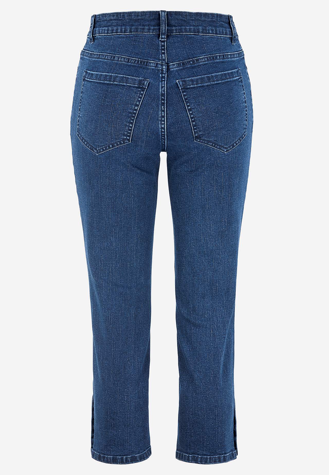 Crop jeans med design med fem lommer