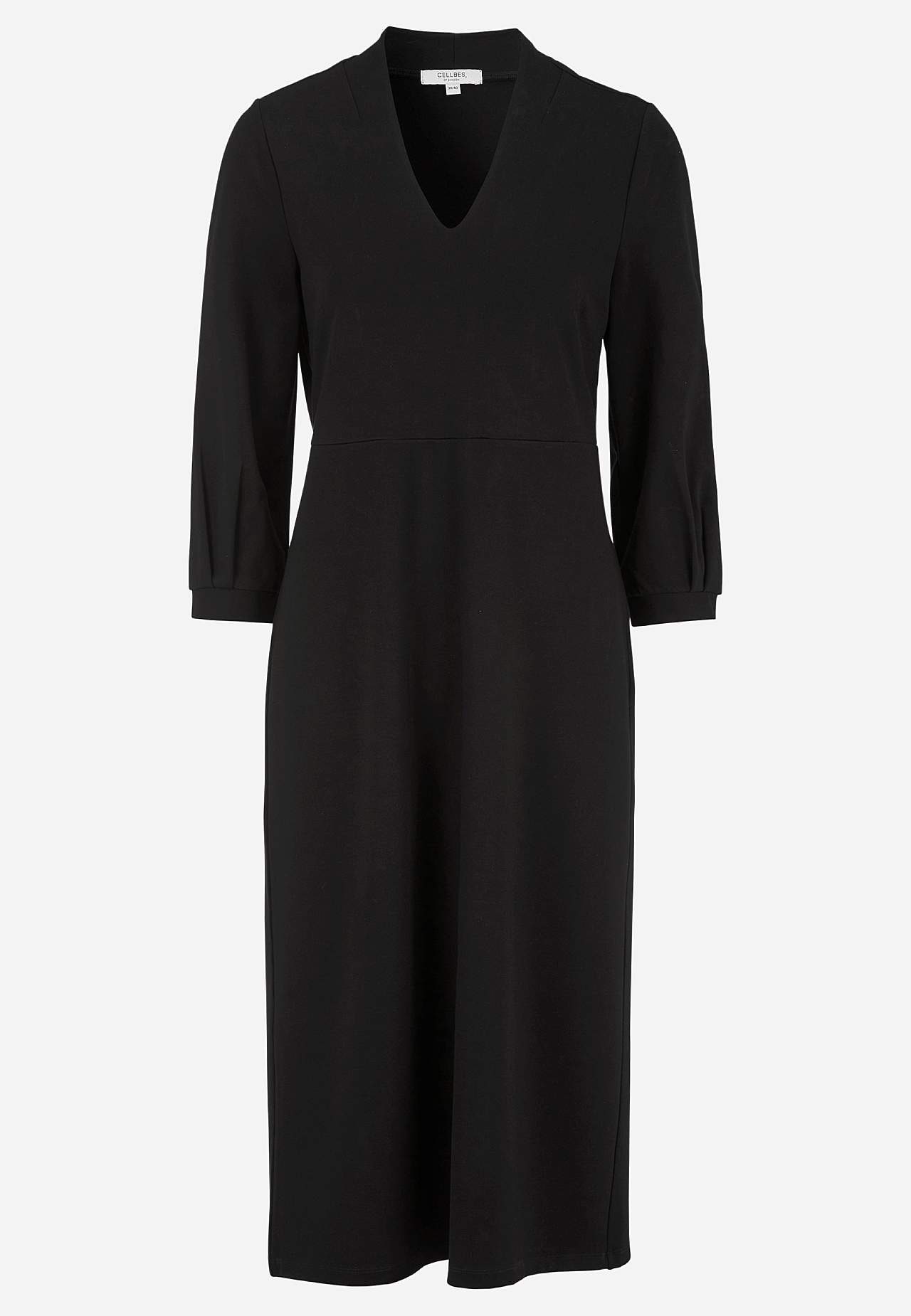 Elegant, v-udskåret jerseykjole