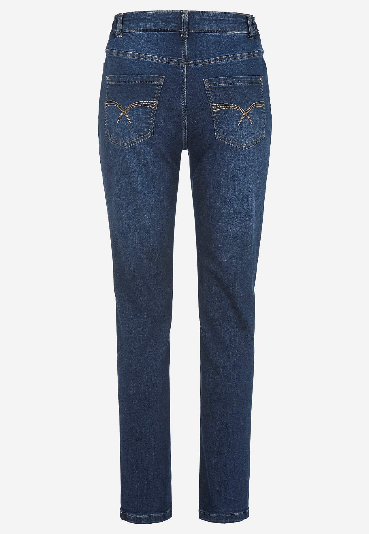 Jeans med elastik i siderne