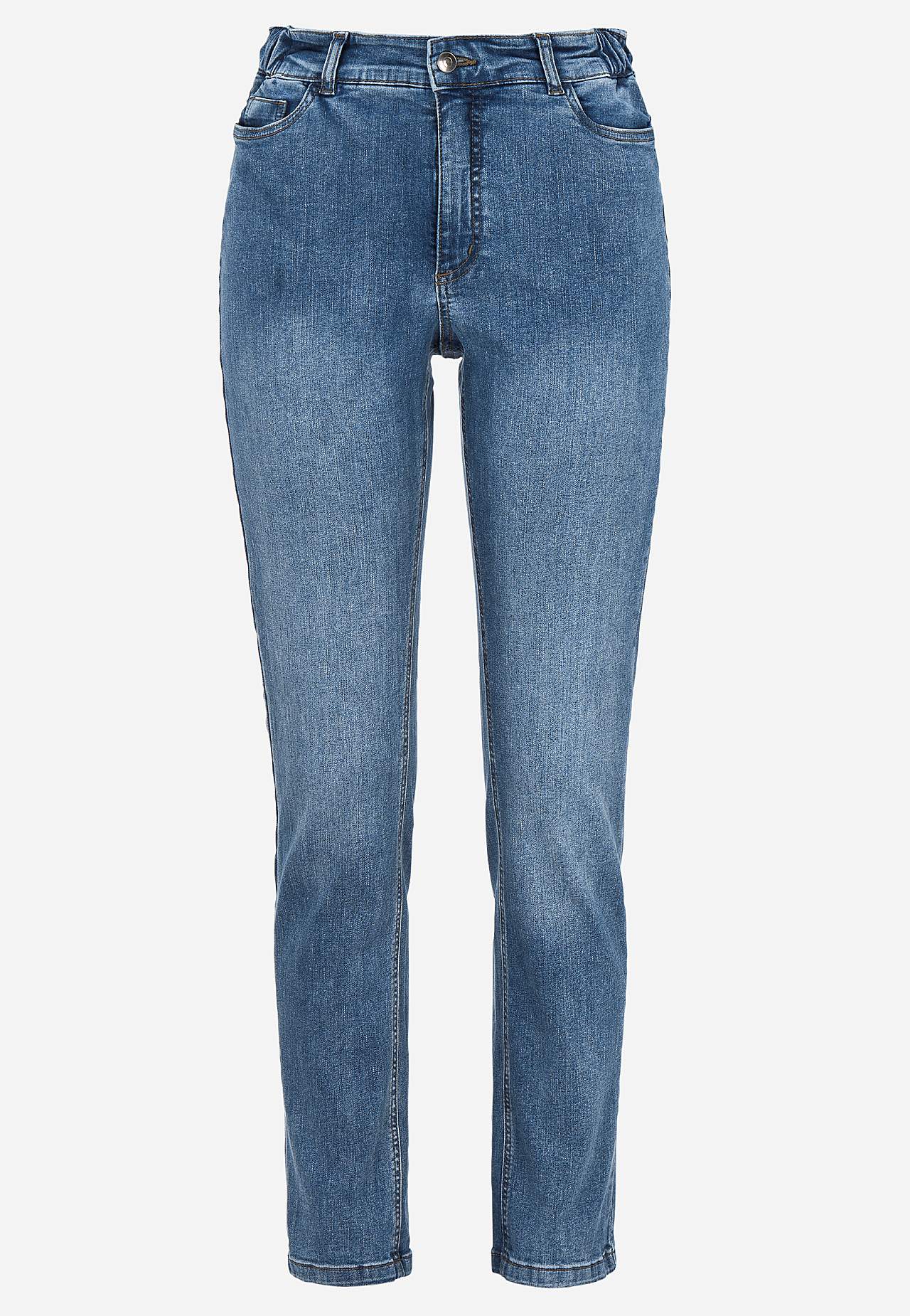 Jeans med elastik i siderne