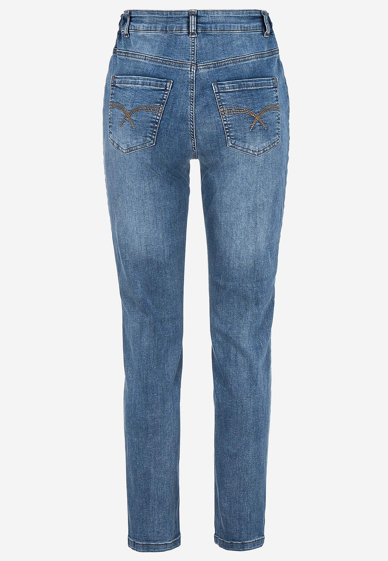 Jeans med elastik i siderne