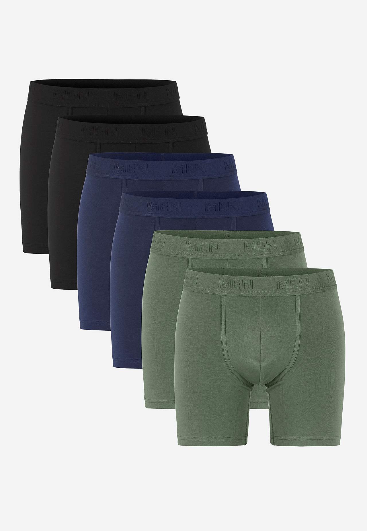 Boksershorts med længere ben 6-pack