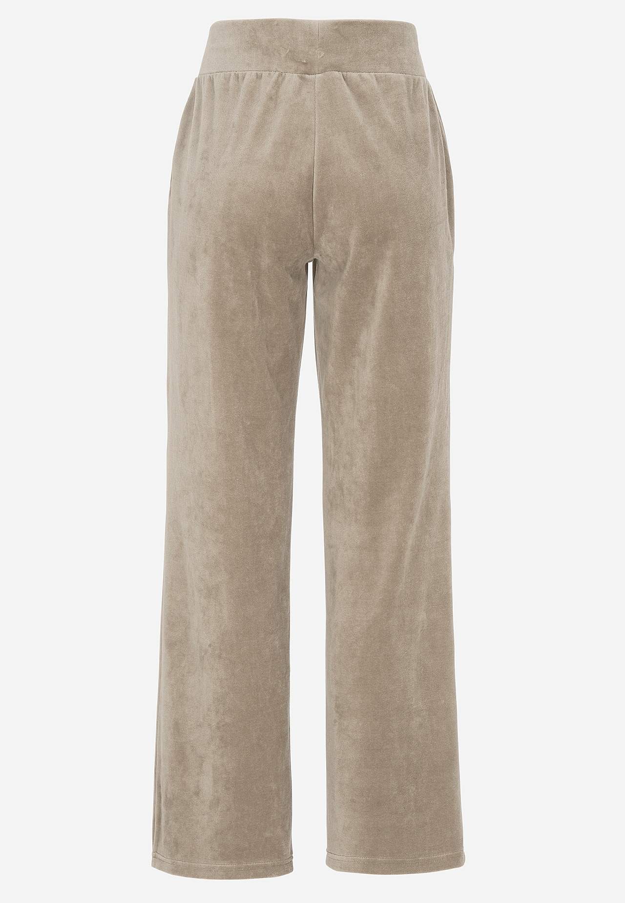 Brede velourbukser