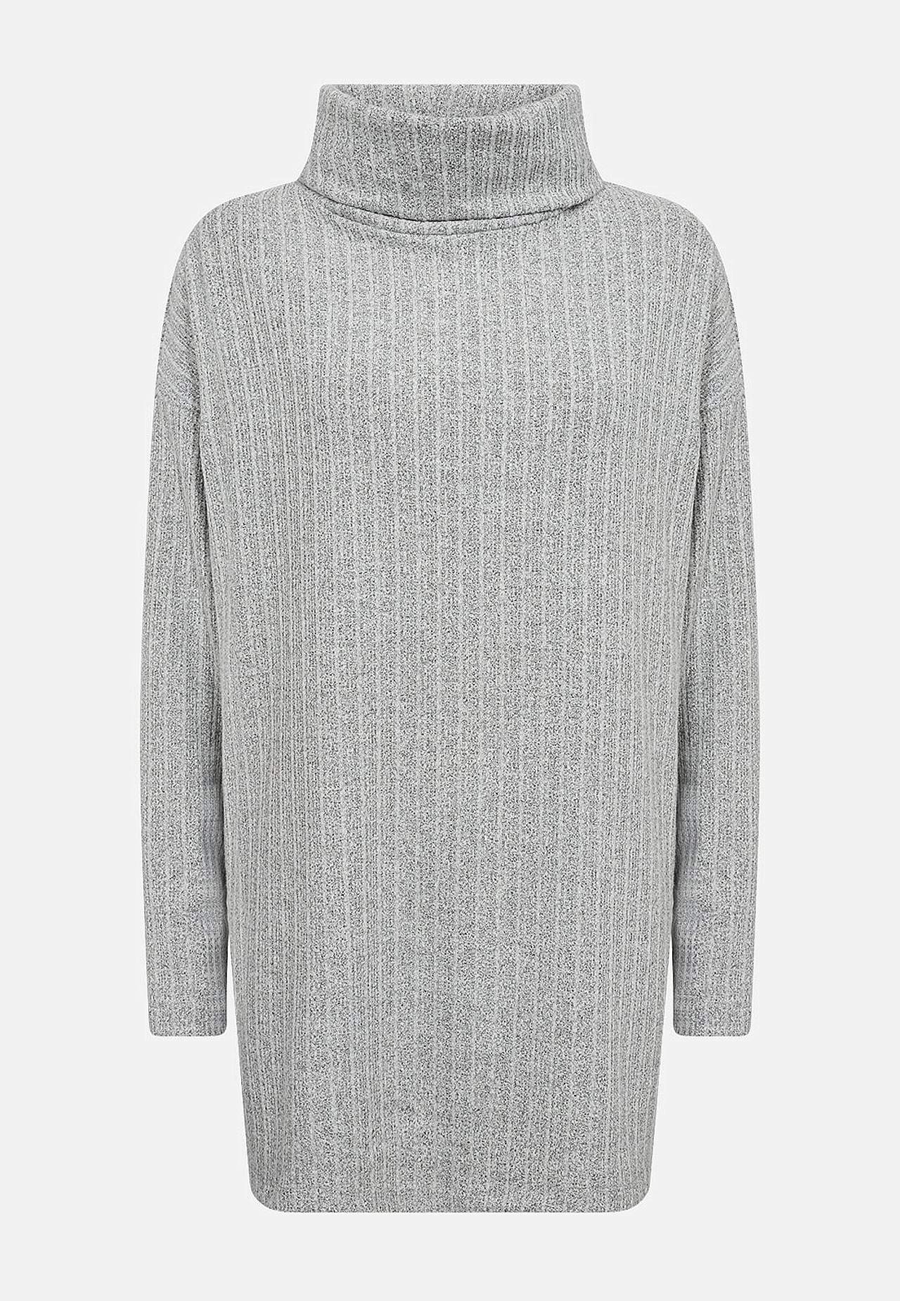 Blød jerseytunika med bred turtleneck