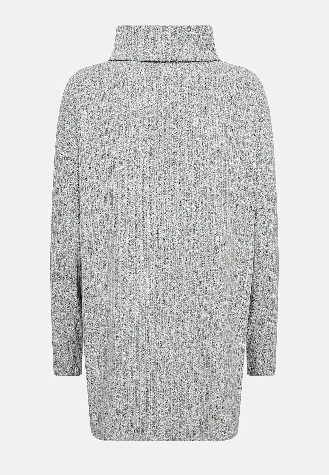 Blød jerseytunika med bred turtleneck