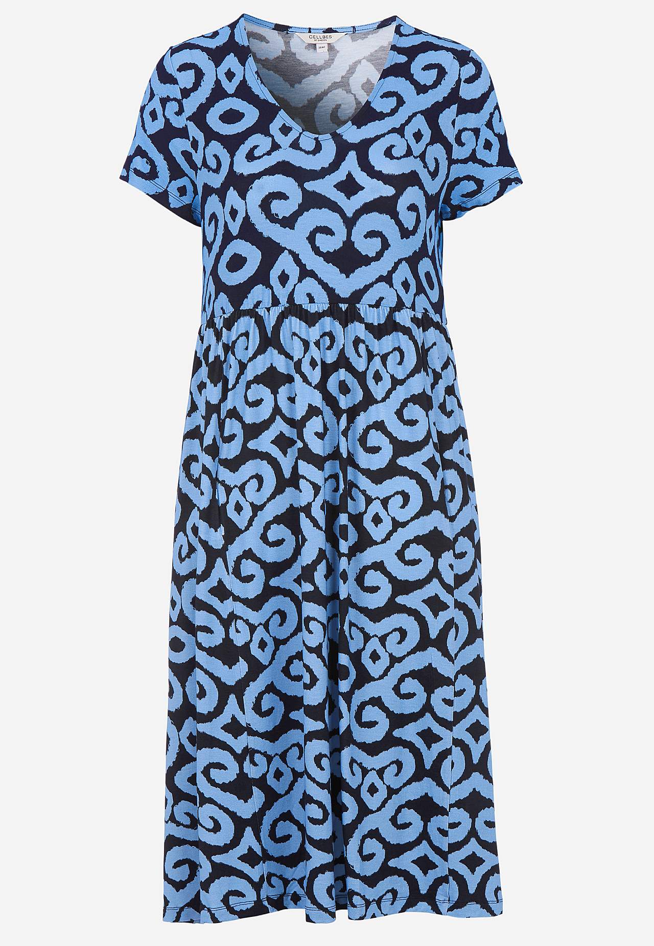 Mønstret jerseykjole