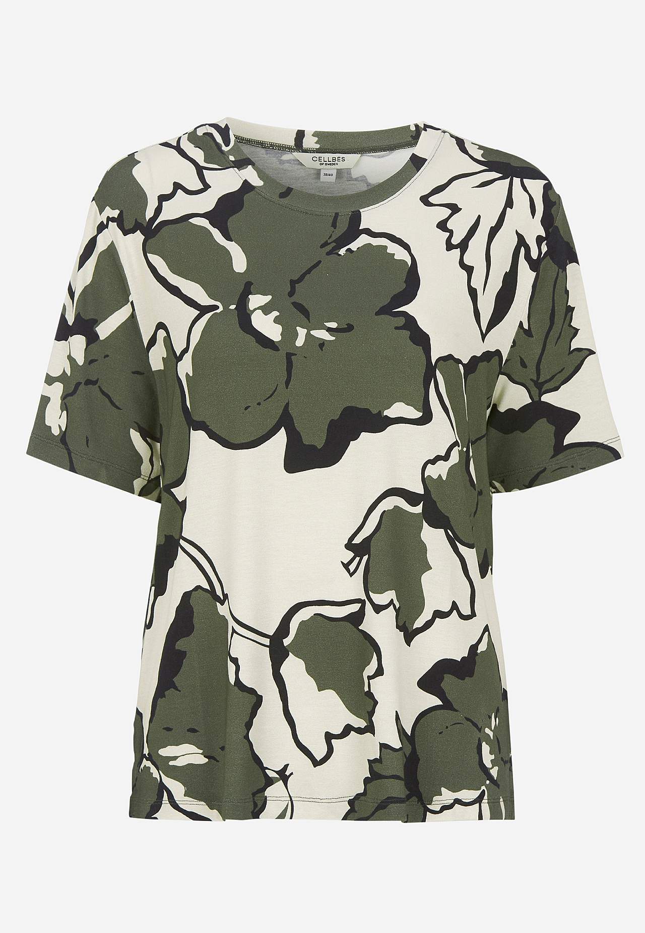 Jerseytop med rund hals