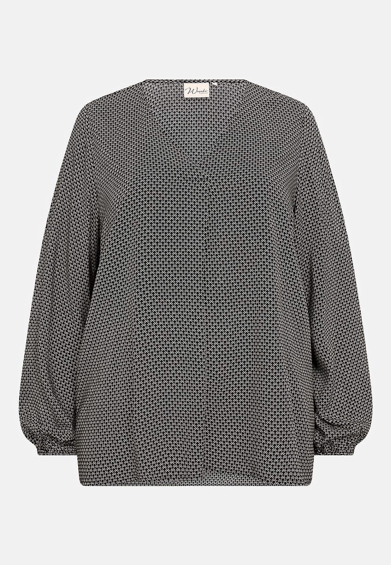 Viskosebluse med mønster