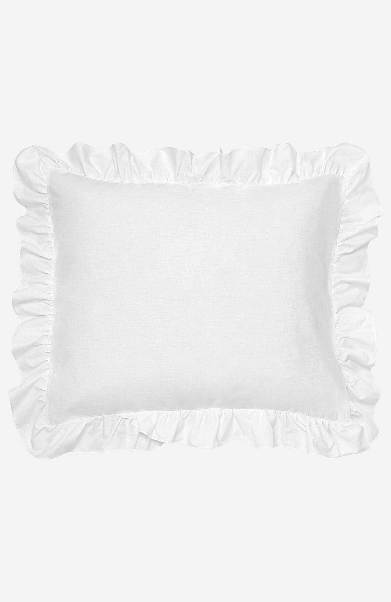 Pudebetræk med volant 50x60 cm Økologisk bomuld 2-pack