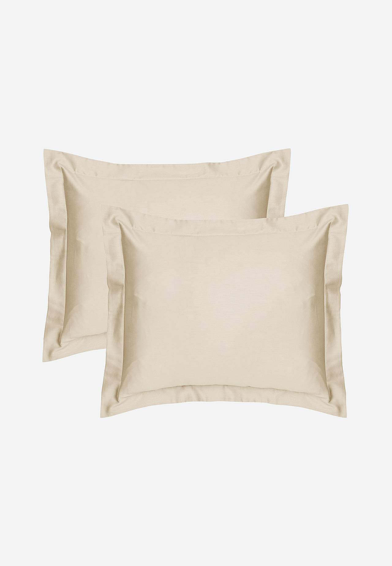 Pudebetræk i satin med vinge 50x60 cm Økologisk bomuld 2-pack