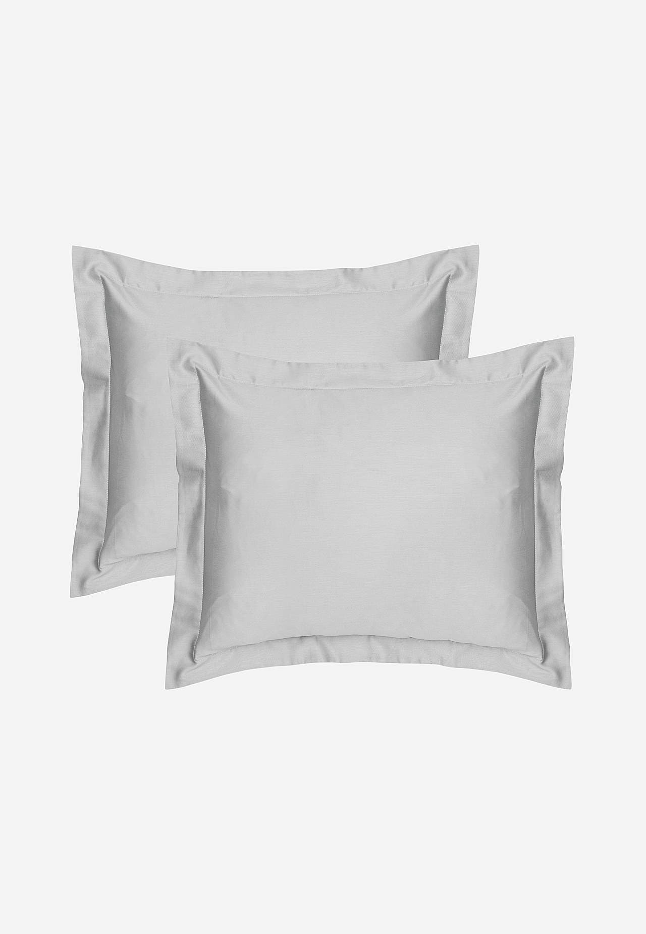 Pudebetræk i satin med vinge 50x60 cm Økologisk bomuld 2-pack