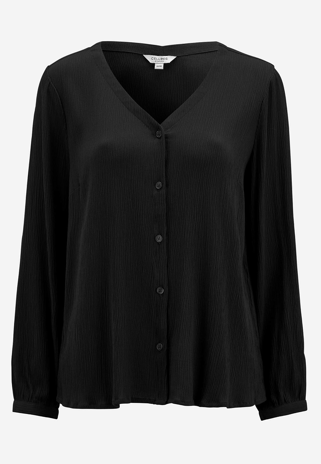 Bluse med crepe kvalitet