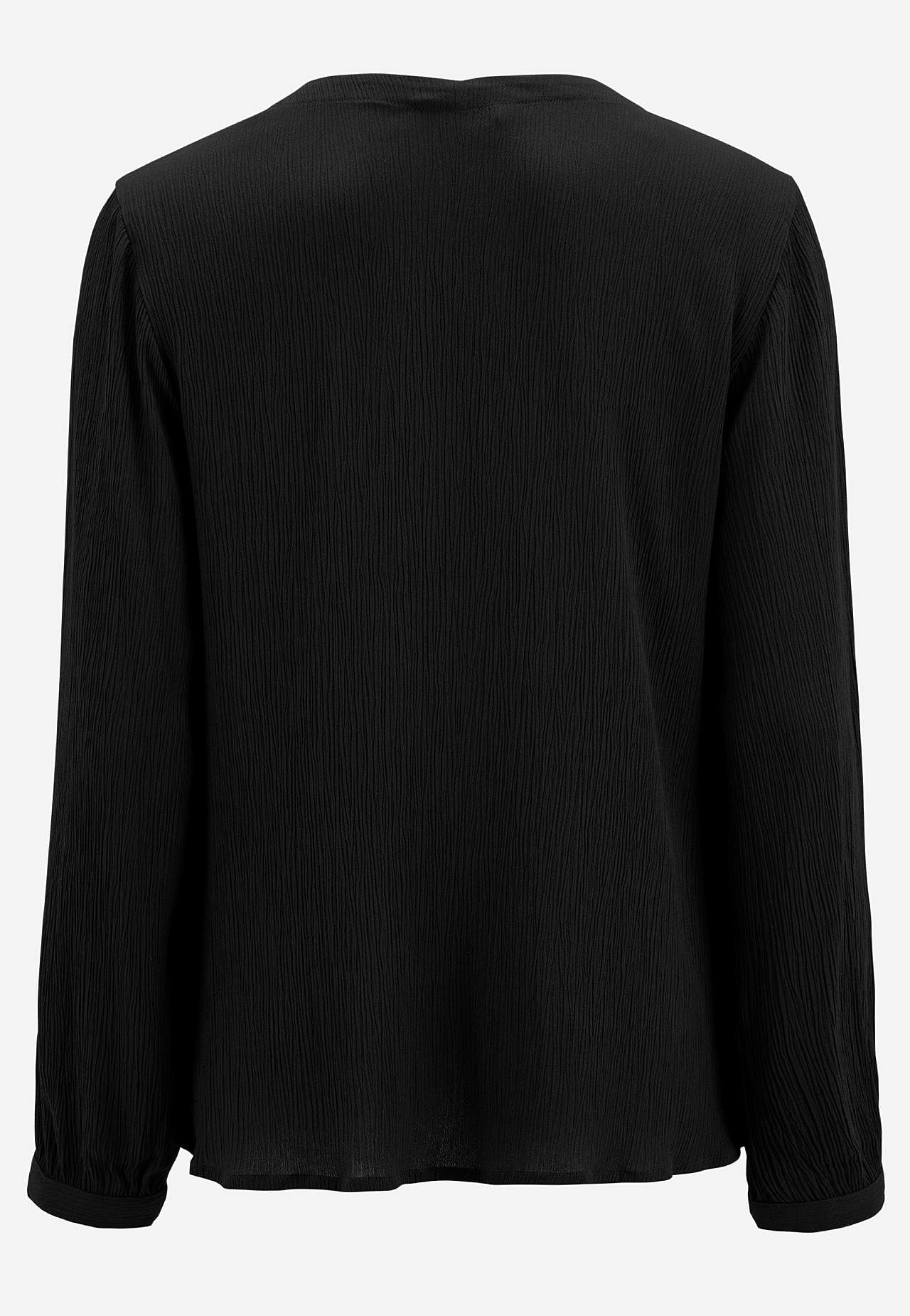 Bluse med crepe kvalitet