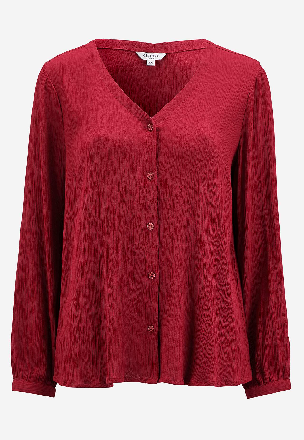 Bluse med crepe kvalitet