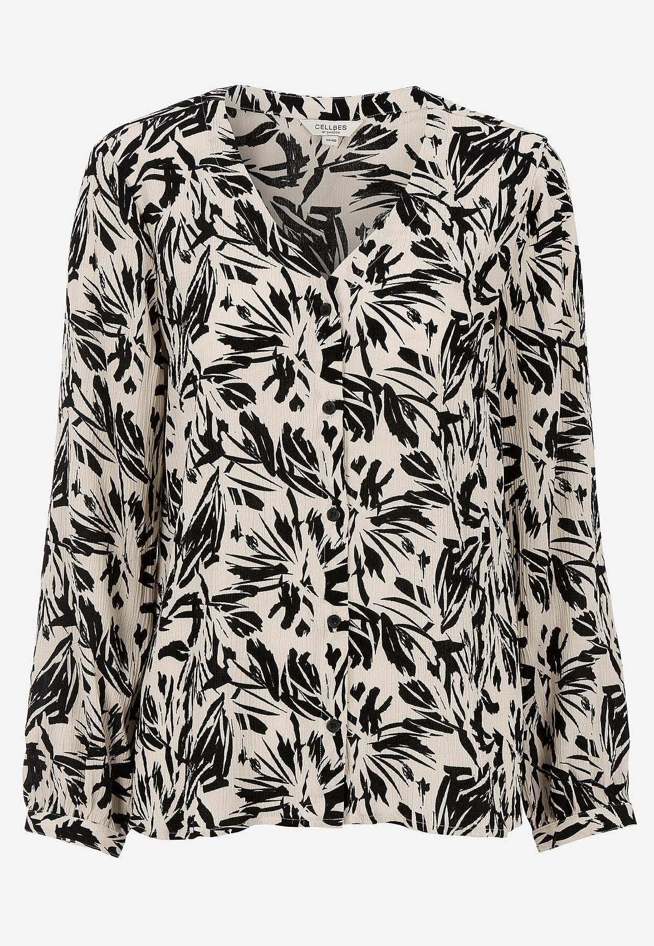 Bluse med crepe kvalitet