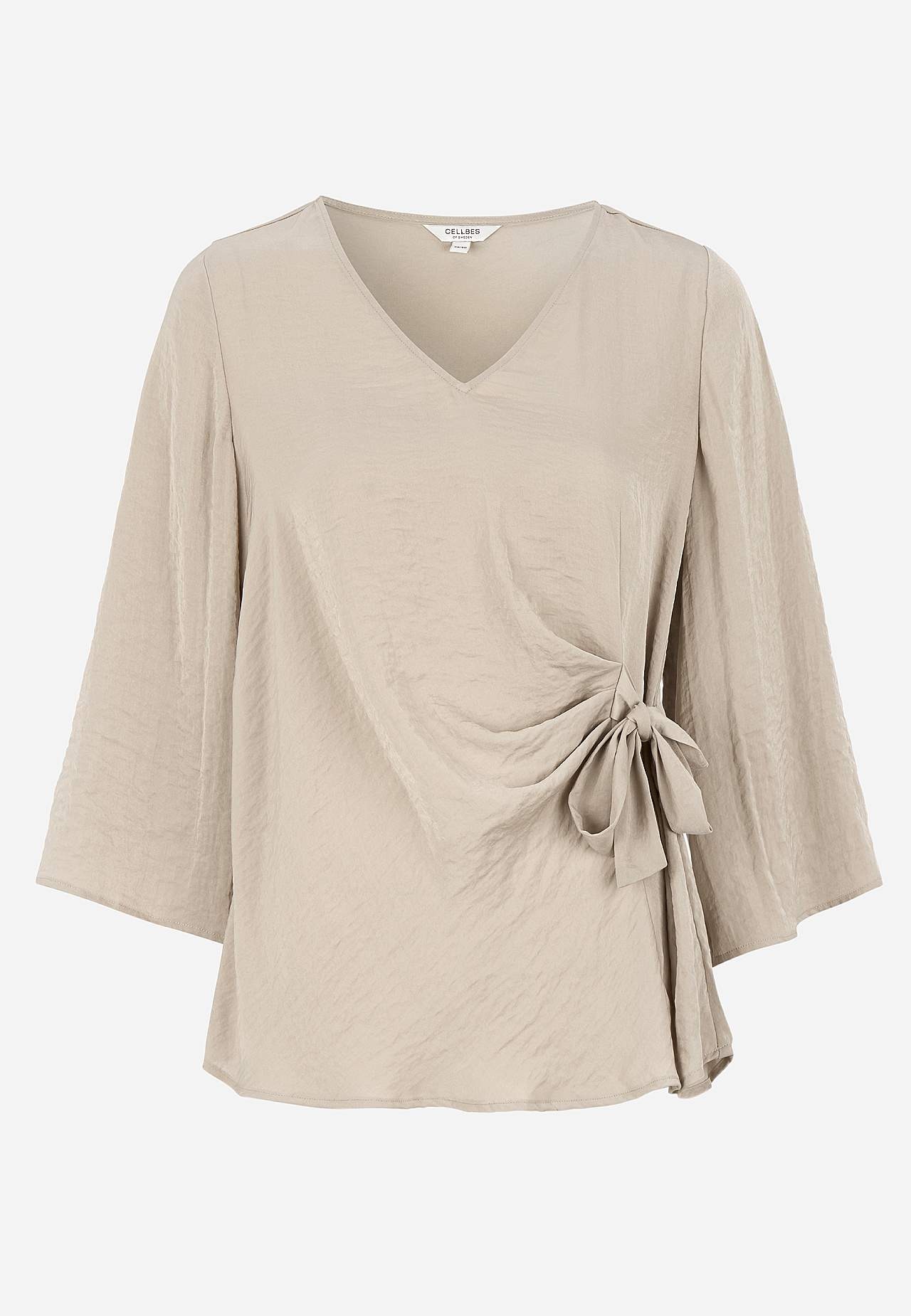 Bluse med bindebånd