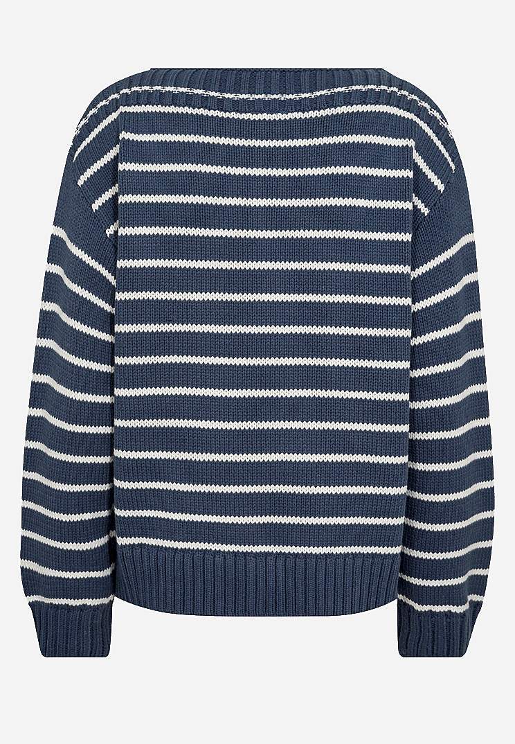 Strikket, stribet trøje