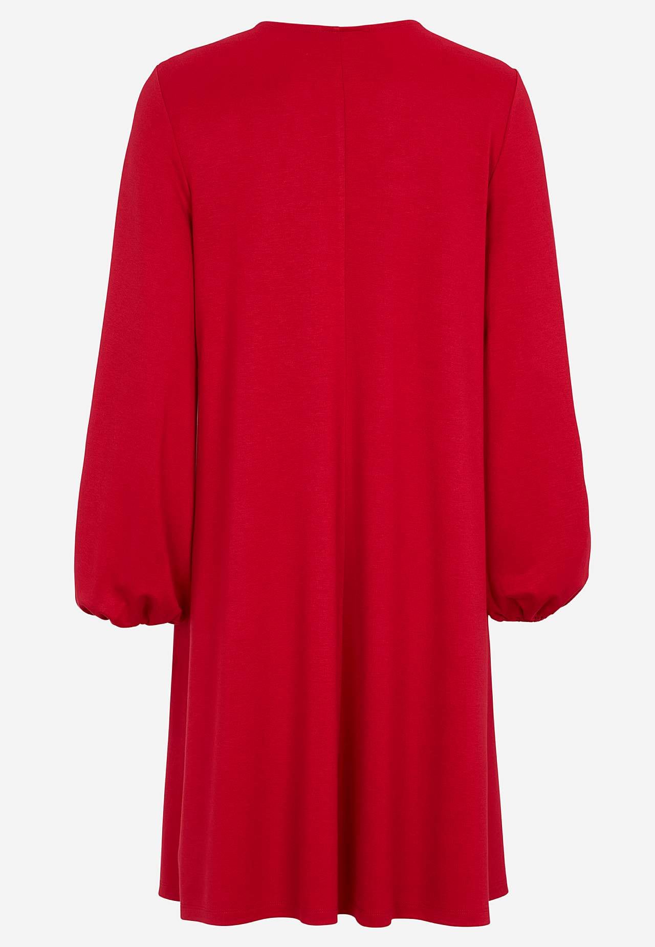 Jerseykjole med rynkedetalje