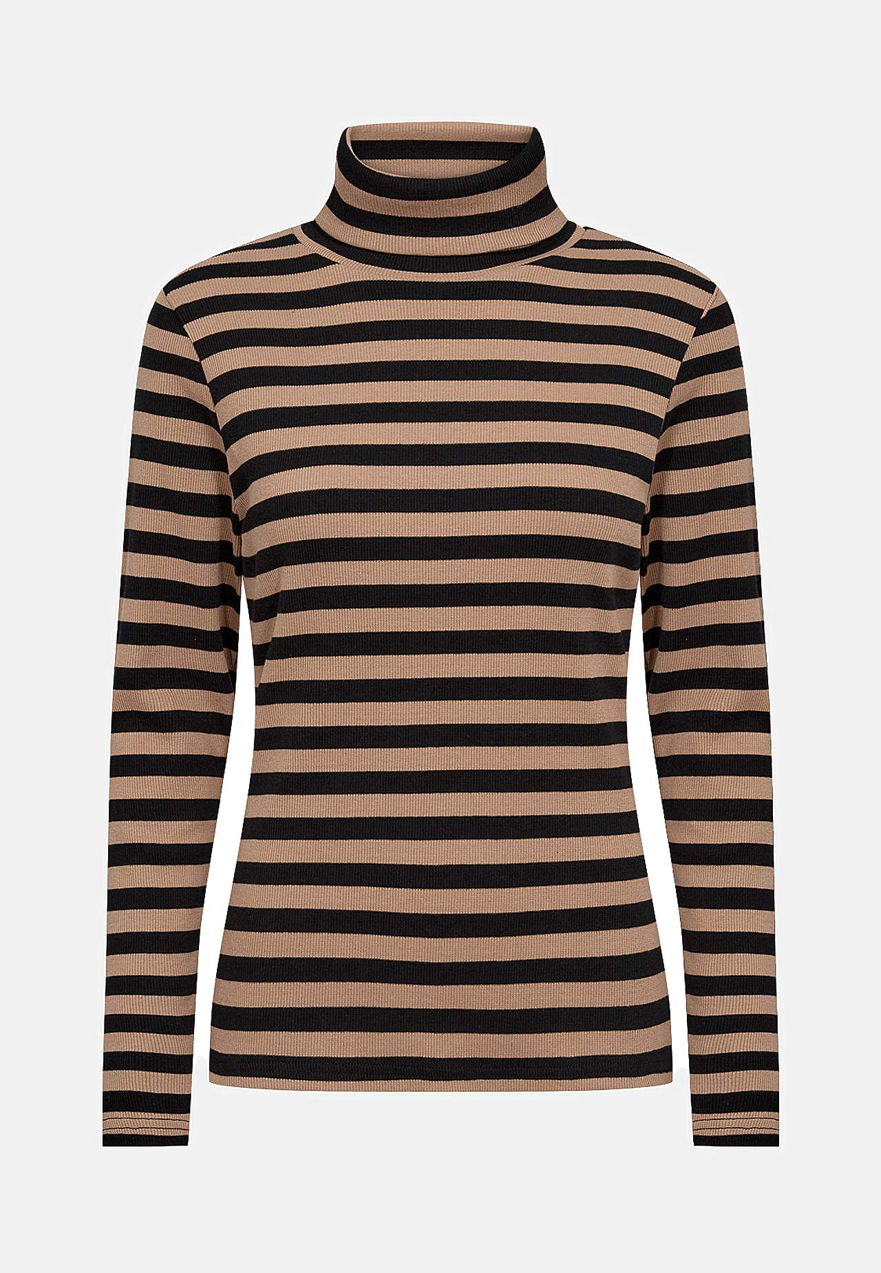 Stribet turtleneck trøje