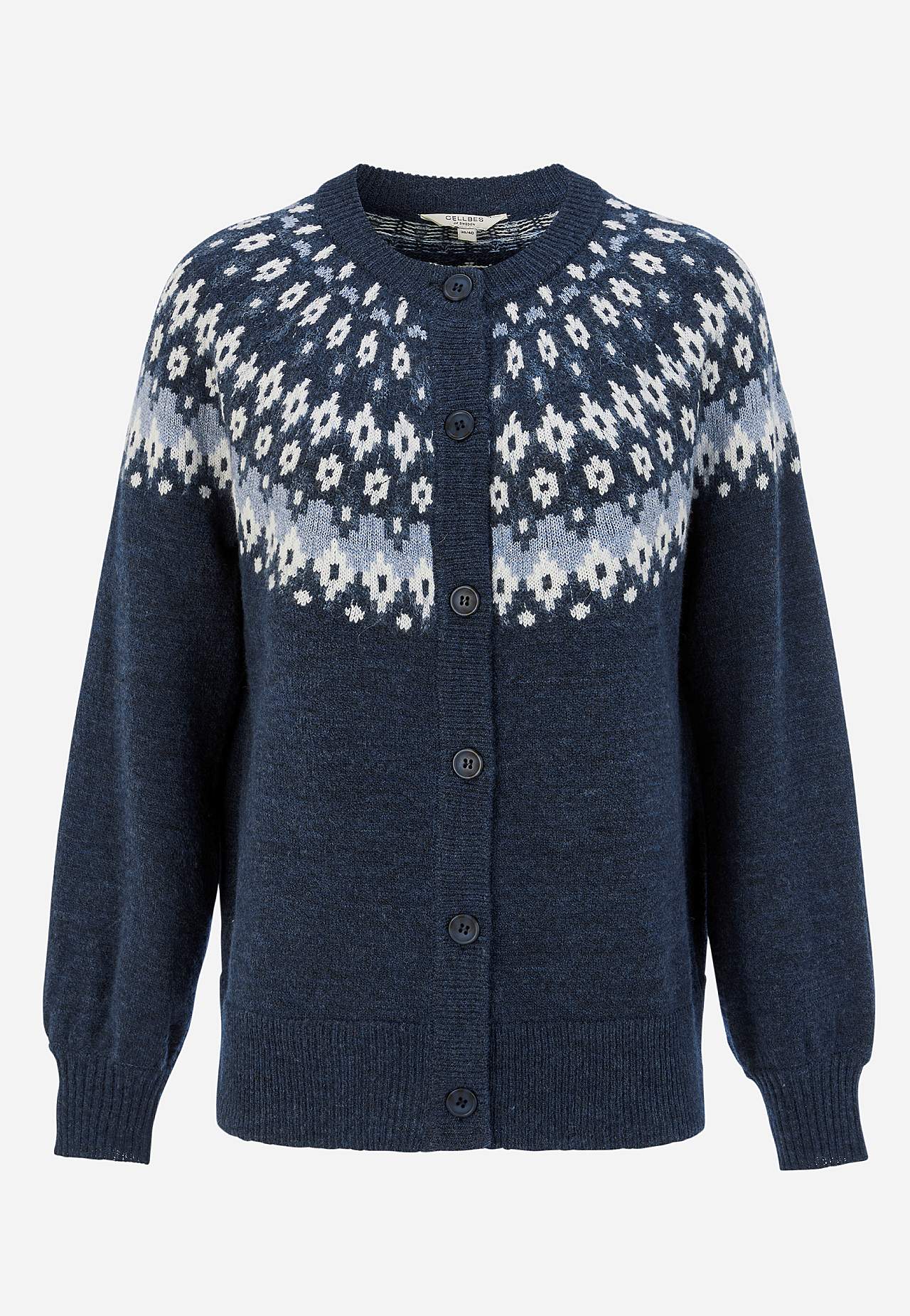 Jacquardmønstret cardigan