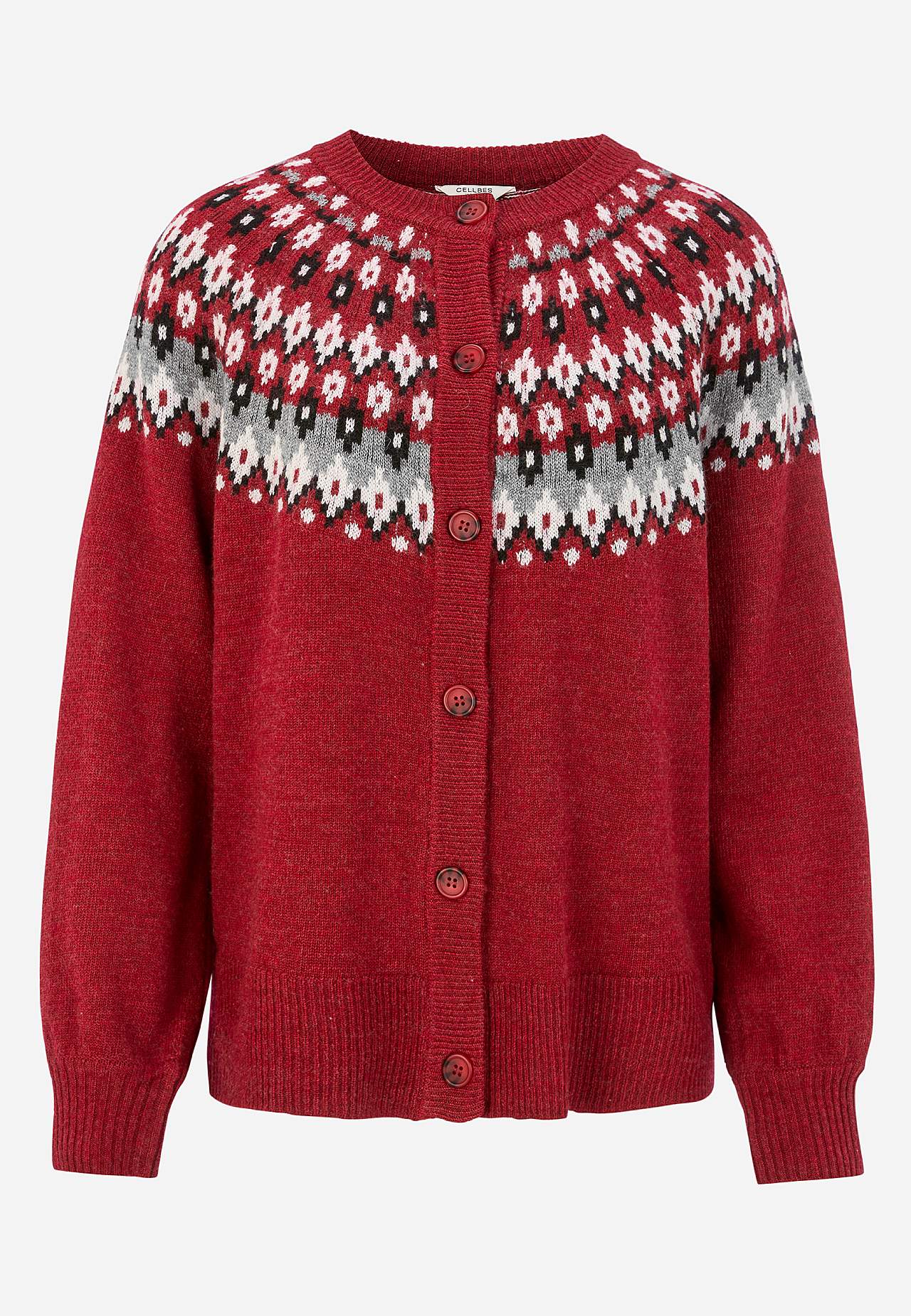 Jacquardmønstret cardigan