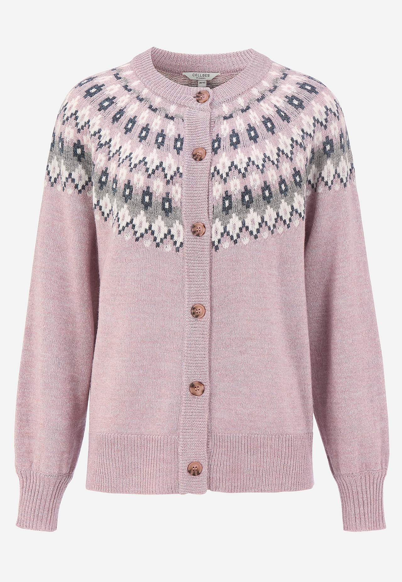 Jacquardmønstret cardigan