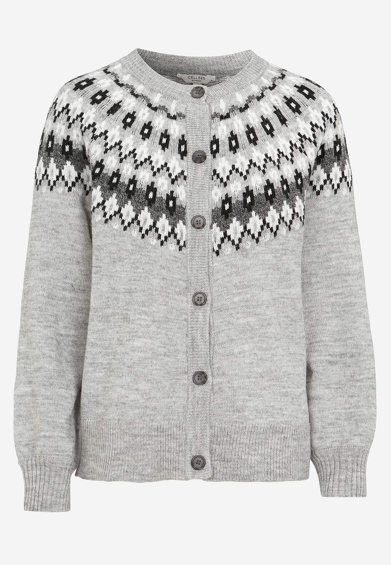 Jacquardmønstret cardigan