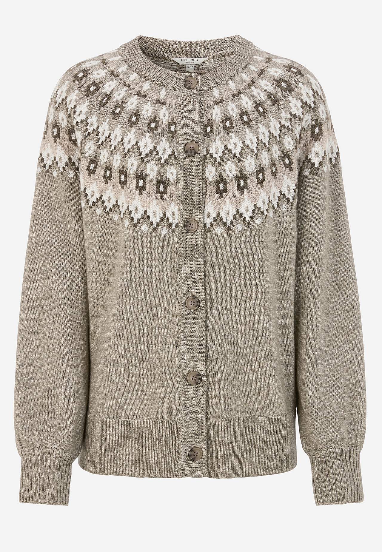 Jacquardmønstret cardigan