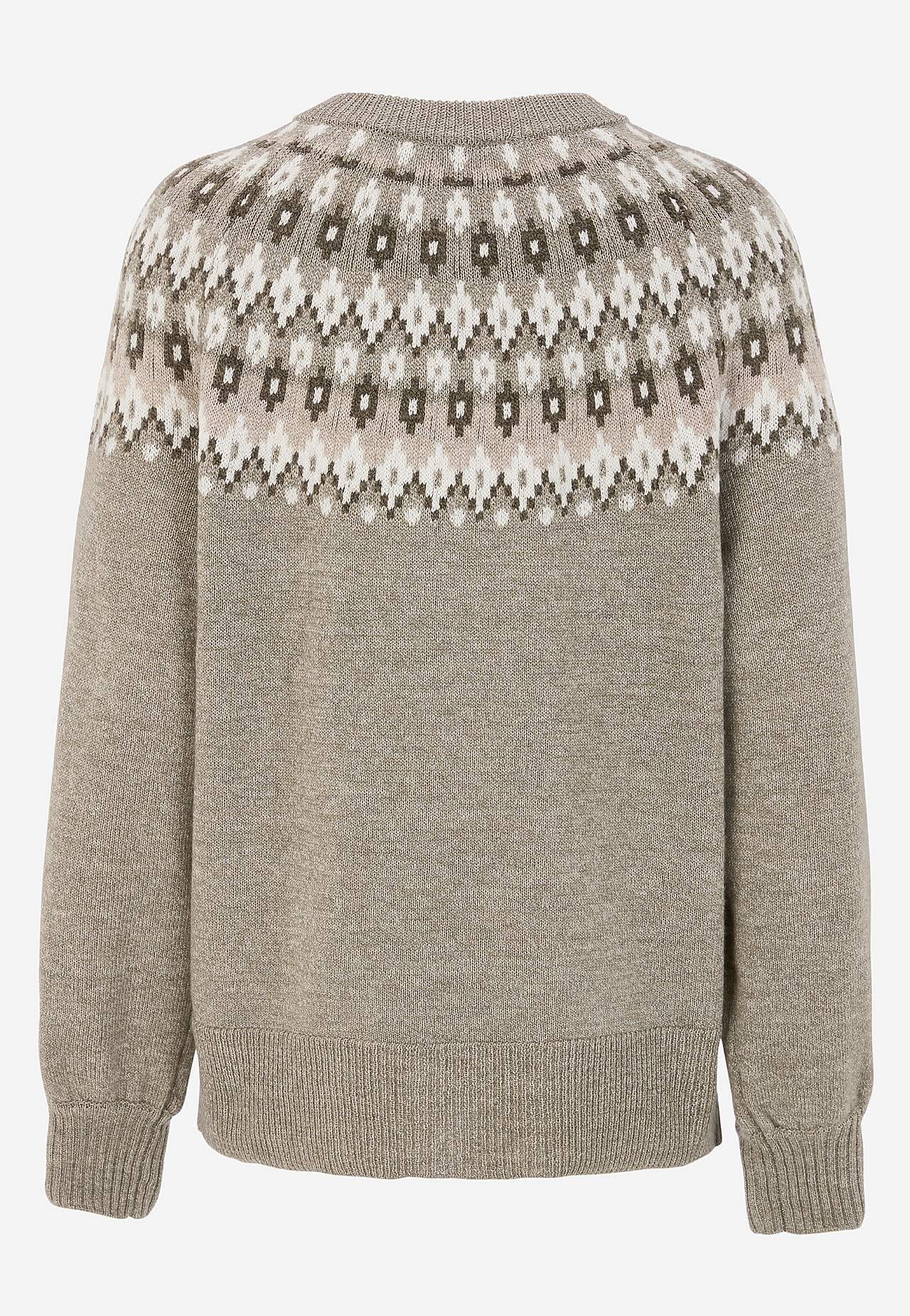 Jacquardmønstret cardigan